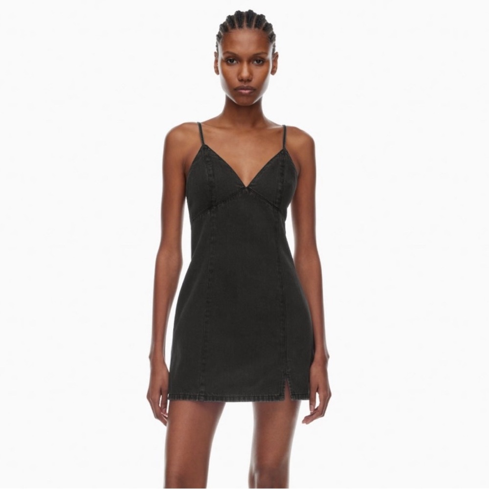 Aritzia Denim Forum Black Dress - size M